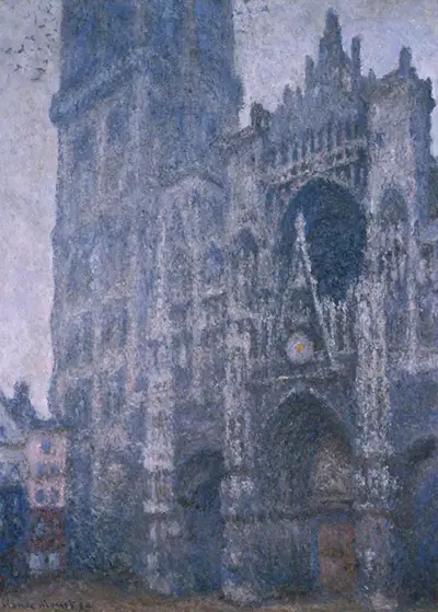 Rouen Cathedral, Facade and the Tour d'Albane, Grey Weather, 1894 Claude Monet